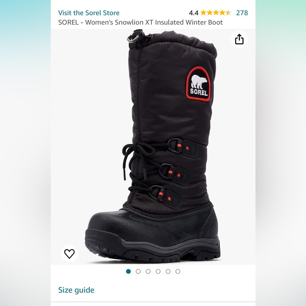 Sorel boot.  Size 10.  Worn once.  Perfect condition.